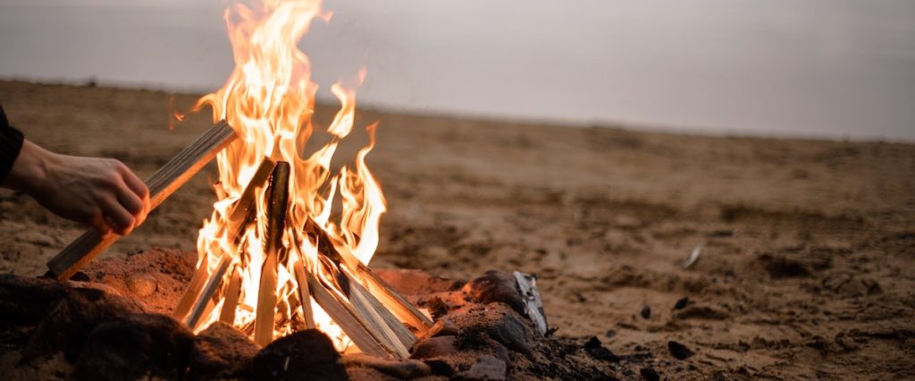 campfire on the beach